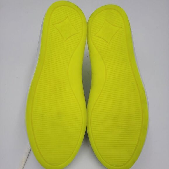 MCM Women's $520 White Neon Yellow Visetos Low Top Sneakers Shoes US 8.5 EU 39 - Picture 12 of 15